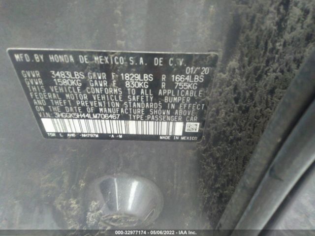 Photo 8 VIN: 3HGGK5H44LM706467 - HONDA FIT 