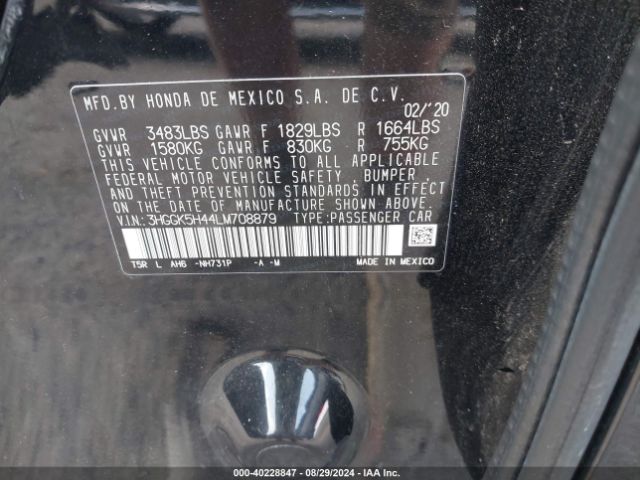 Photo 8 VIN: 3HGGK5H44LM708879 - HONDA FIT 