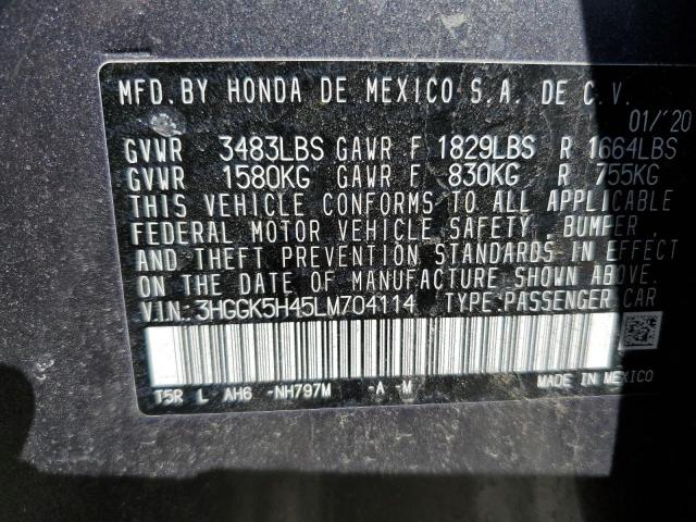 Photo 9 VIN: 3HGGK5H45LM704114 - HONDA FIT LX 