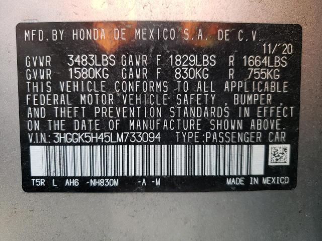 Photo 9 VIN: 3HGGK5H45LM733094 - HONDA FIT LX 