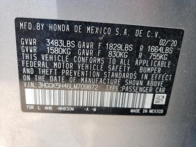 Photo 11 VIN: 3HGGK5H46LM709872 - HONDA FIT LX 