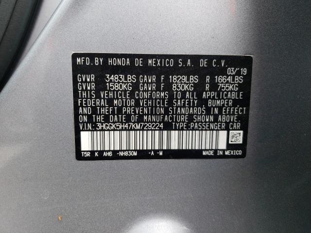 Photo 9 VIN: 3HGGK5H47KM729224 - HONDA FIT LX 