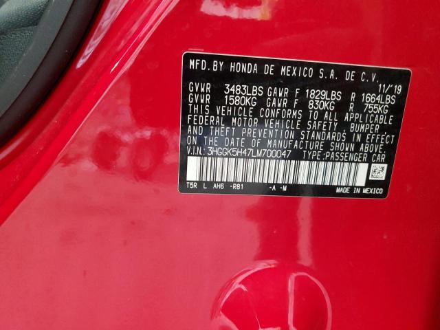 Photo 11 VIN: 3HGGK5H47LM700047 - HONDA FIT 