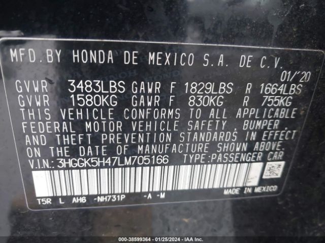 Photo 8 VIN: 3HGGK5H47LM705166 - HONDA FIT 