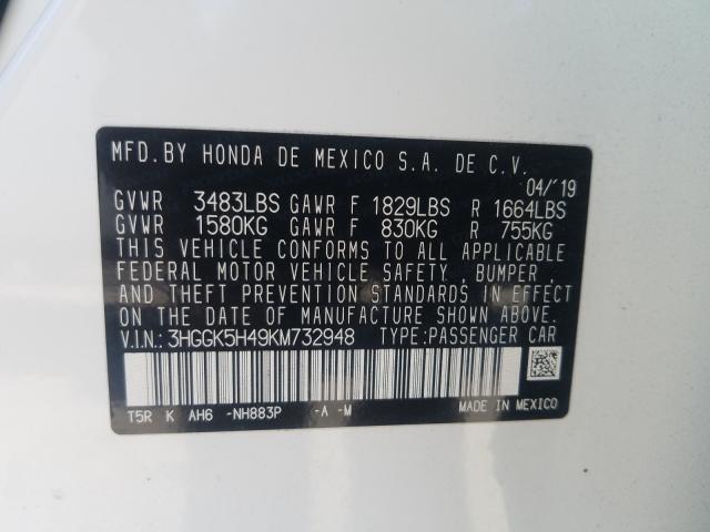 Photo 9 VIN: 3HGGK5H49KM732948 - HONDA FIT LX 