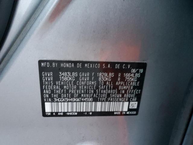 Photo 11 VIN: 3HGGK5H49KM744596 - HONDA FIT LX 