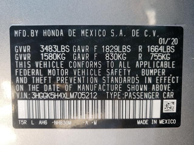 Photo 9 VIN: 3HGGK5H4XLM705212 - HONDA FIT LX 