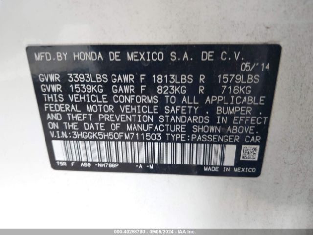 Photo 8 VIN: 3HGGK5H50FM711503 - HONDA FIT 