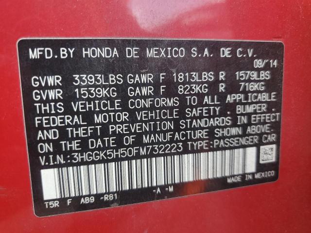 Photo 11 VIN: 3HGGK5H50FM732223 - HONDA FIT LX 