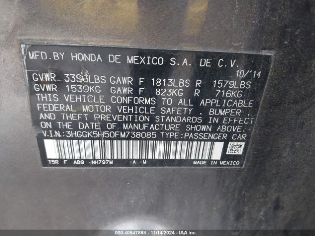 Photo 8 VIN: 3HGGK5H50FM738085 - HONDA FIT 