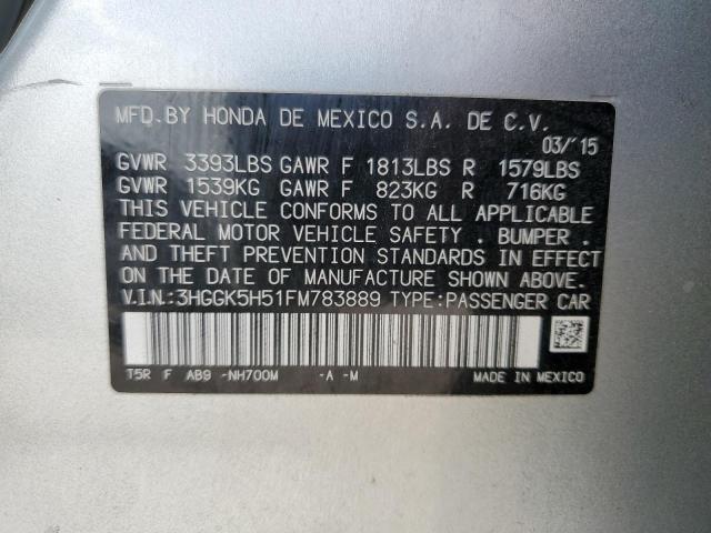 Photo 12 VIN: 3HGGK5H51FM783889 - HONDA FIT 