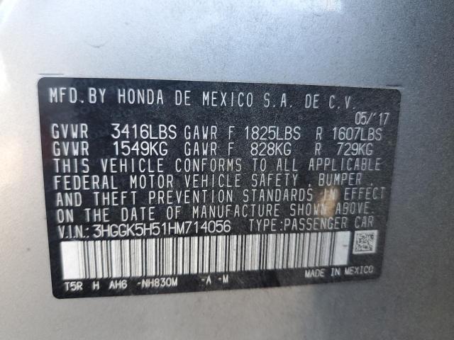 Photo 11 VIN: 3HGGK5H51HM714056 - HONDA FIT LX 