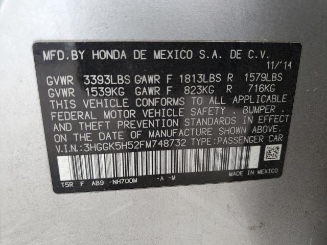 Photo 12 VIN: 3HGGK5H52FM748732 - HONDA FIT LX 