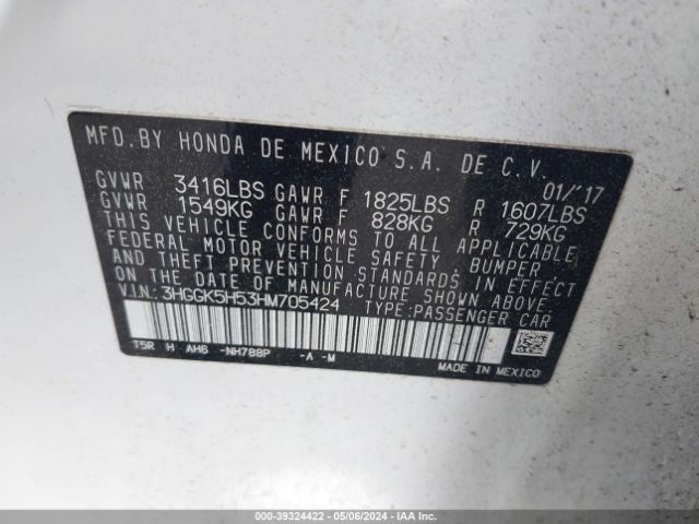 Photo 8 VIN: 3HGGK5H53HM705424 - HONDA FIT 