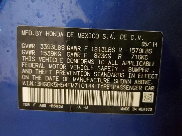 Photo 9 VIN: 3HGGK5H54FM710144 - HONDA FIT LX 