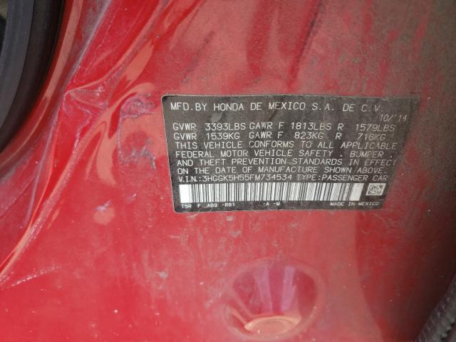 Photo 9 VIN: 3HGGK5H55FM734534 - HONDA FIT LX 