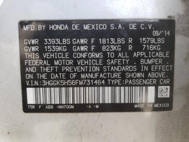 Photo 9 VIN: 3HGGK5H56FM731464 - HONDA FIT LX 