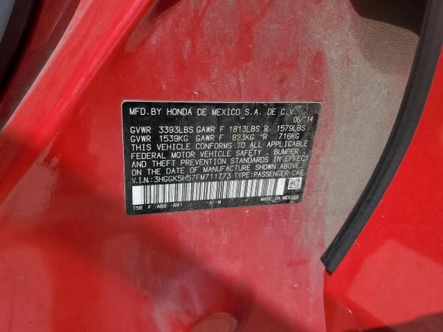 Photo 11 VIN: 3HGGK5H57FM711773 - HONDA FIT LX 