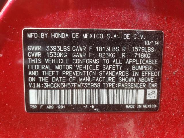 Photo 9 VIN: 3HGGK5H57FM735958 - HONDA FIT LX 