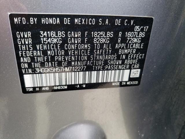 Photo 9 VIN: 3HGGK5H57HM712277 - HONDA FIT LX 