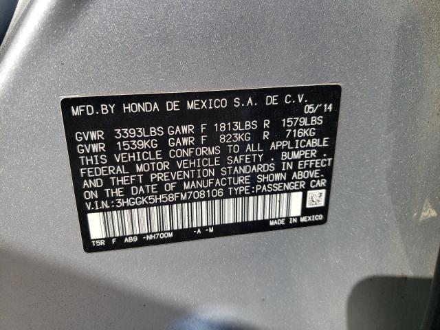 Photo 9 VIN: 3HGGK5H58FM708106 - HONDA FIT LX 