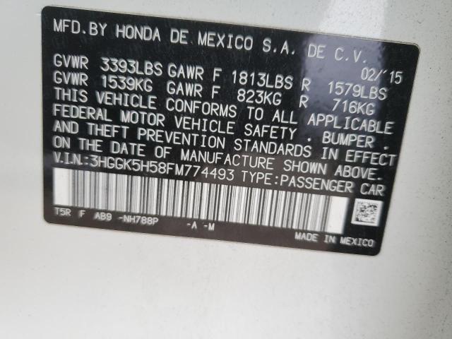 Photo 12 VIN: 3HGGK5H58FM774493 - HONDA FIT LX 