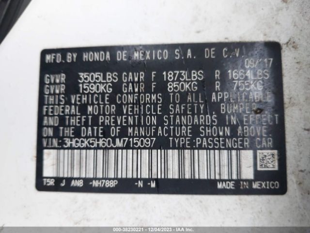 Photo 8 VIN: 3HGGK5H60JM715097 - HONDA FIT 