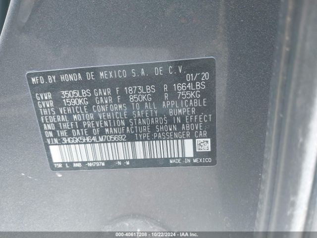 Photo 8 VIN: 3HGGK5H64LM705692 - HONDA FIT 