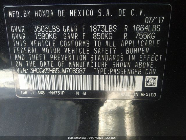 Photo 8 VIN: 3HGGK5H65JM706587 - HONDA FIT 