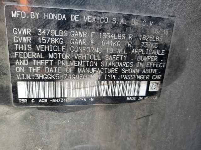 Photo 12 VIN: 3HGGK5H74GM701091 - HONDA FIT EX 