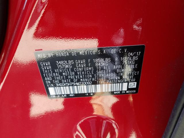 Photo 9 VIN: 3HGGK5H75HM710092 - HONDA FIT EX 