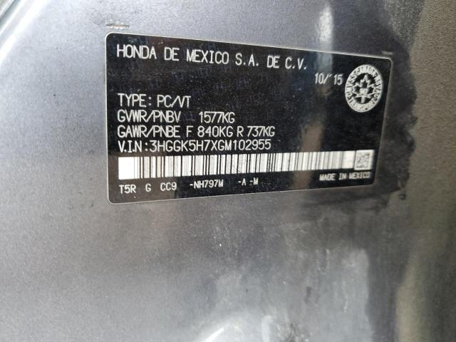 Photo 12 VIN: 3HGGK5H7XGM102955 - HONDA FIT EX 