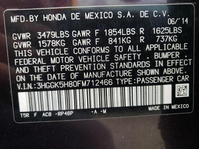 Photo 11 VIN: 3HGGK5H80FM712466 - HONDA FIT EX 