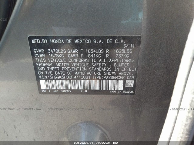 Photo 8 VIN: 3HGGK5H80FM715061 - HONDA FIT 