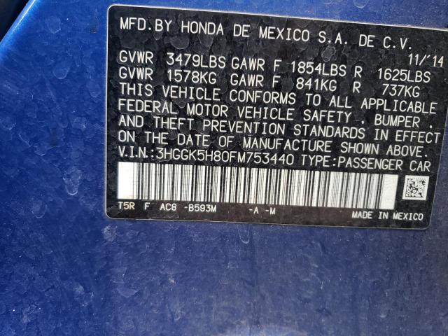 Photo 11 VIN: 3HGGK5H80FM753440 - HONDA FIT EX 