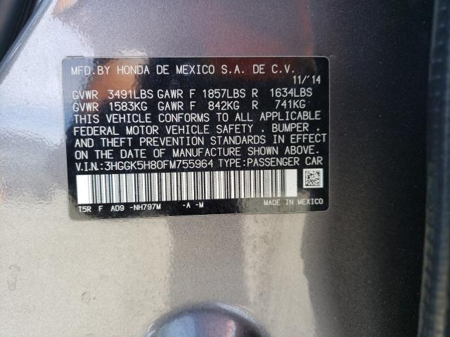 Photo 9 VIN: 3HGGK5H80FM755964 - HONDA FIT EX 