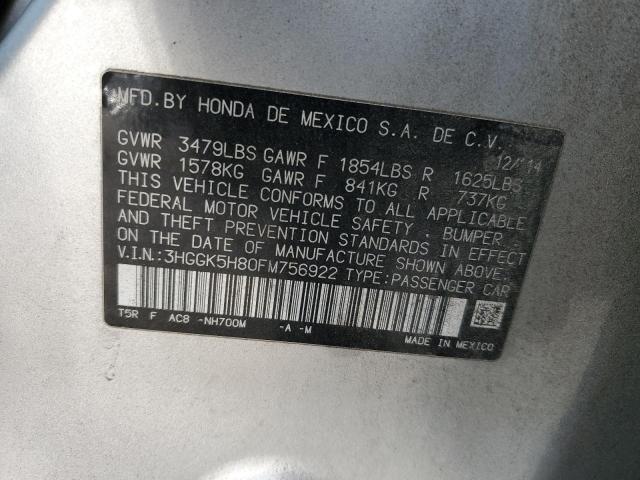 Photo 11 VIN: 3HGGK5H80FM756922 - HONDA FIT EX 