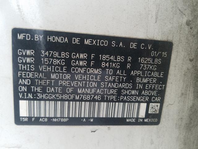 Photo 9 VIN: 3HGGK5H80FM768746 - HONDA FIT EX 