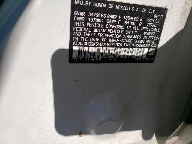 Photo 11 VIN: 3HGGK5H80FM774370 - HONDA FIT EX 