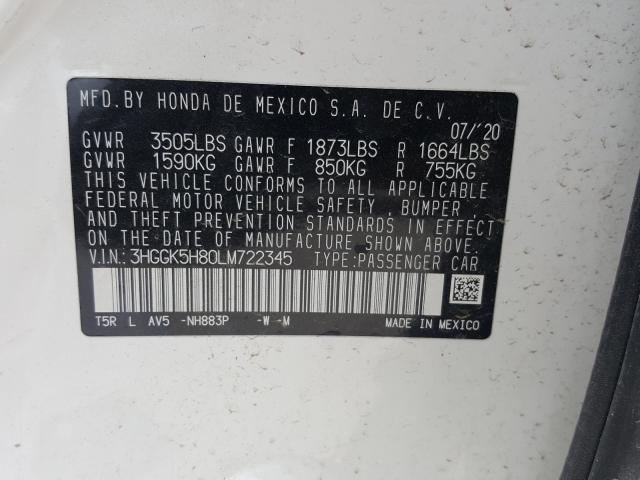 Photo 9 VIN: 3HGGK5H80LM722345 - HONDA FIT EX 