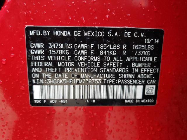 Photo 9 VIN: 3HGGK5H81FM738753 - HONDA FIT EX 