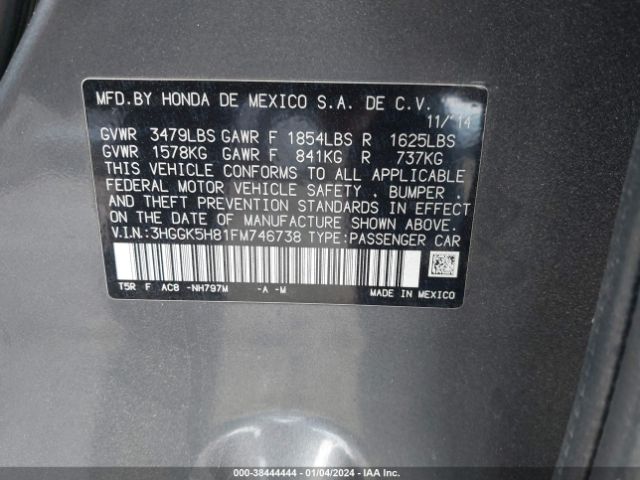 Photo 8 VIN: 3HGGK5H81FM746738 - HONDA FIT 