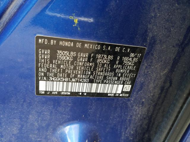 Photo 9 VIN: 3HGGK5H81JM714283 - HONDA FIT EX 