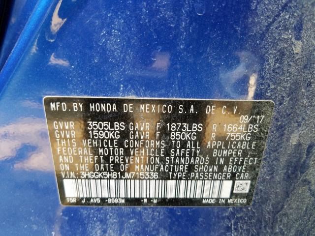 Photo 9 VIN: 3HGGK5H81JM715336 - HONDA FIT EX 