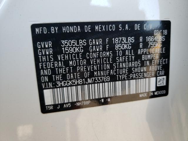 Photo 9 VIN: 3HGGK5H81JM733769 - HONDA FIT EX 