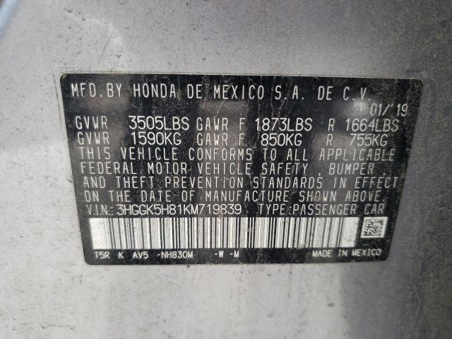 Photo 11 VIN: 3HGGK5H81KM719839 - HONDA FIT 