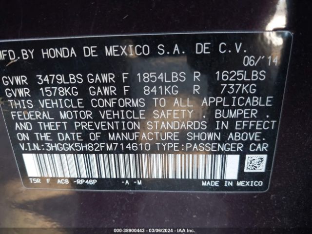 Photo 8 VIN: 3HGGK5H82FM714610 - HONDA FIT 