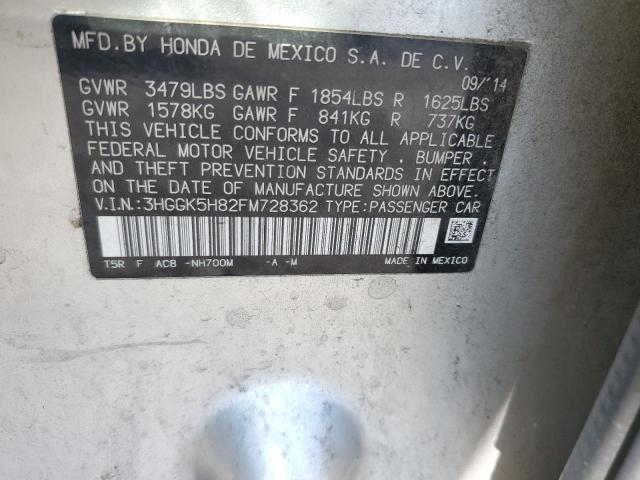 Photo 11 VIN: 3HGGK5H82FM728362 - HONDA FIT 