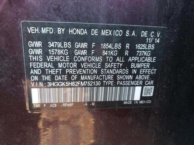 Photo 9 VIN: 3HGGK5H82FM752130 - HONDA FIT EX 