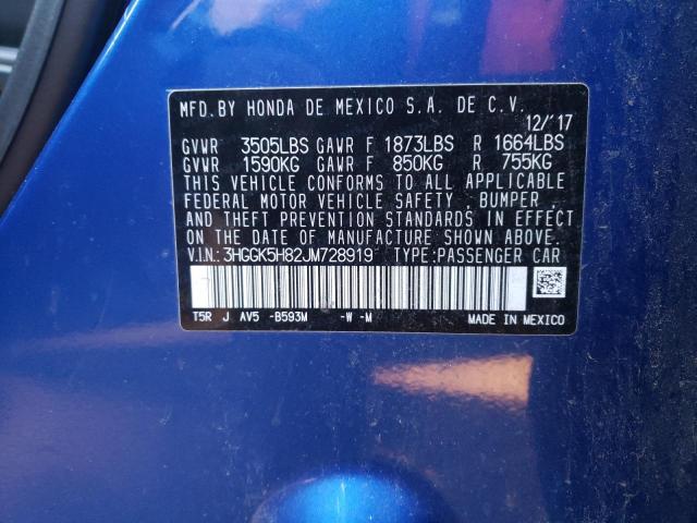 Photo 9 VIN: 3HGGK5H82JM728919 - HONDA FIT EX 